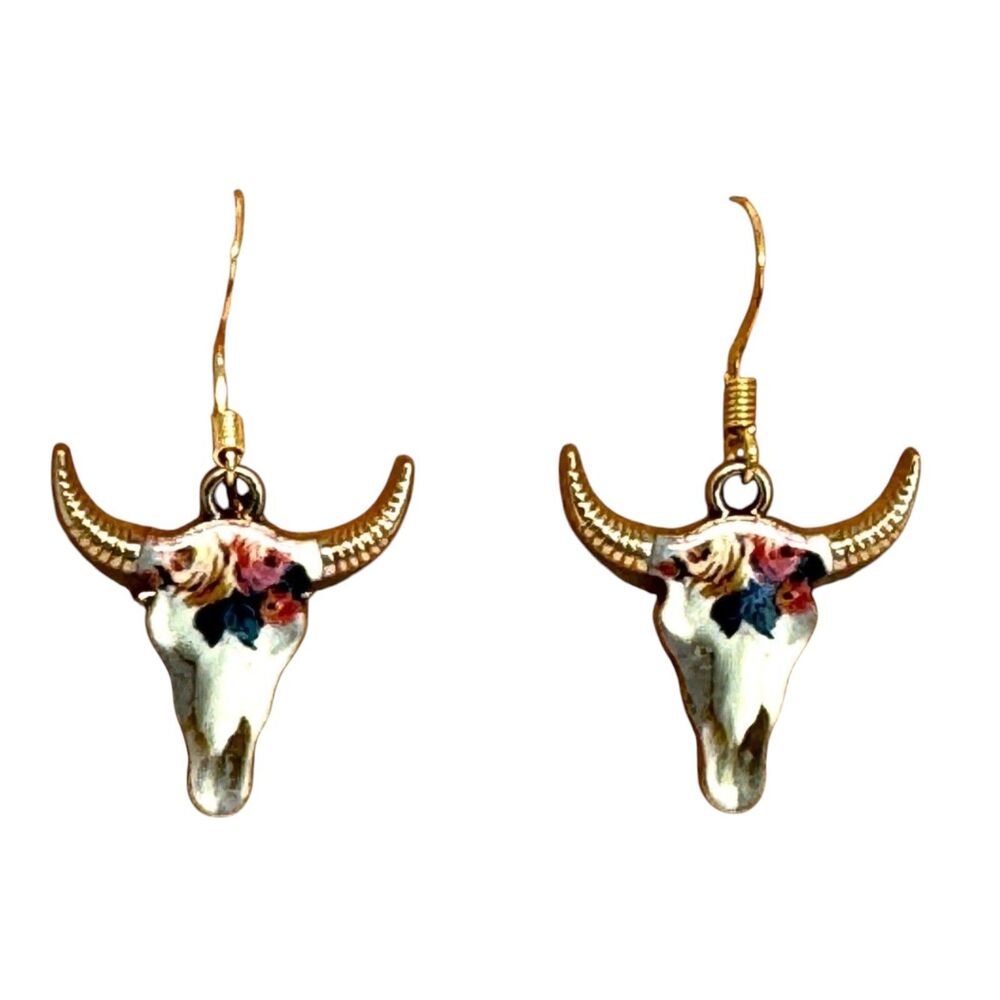 Indio Jewelry Ladies Western Steer Earrings Item #2080